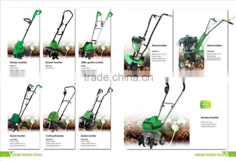 Electric power tiller,green garden rake cultivator