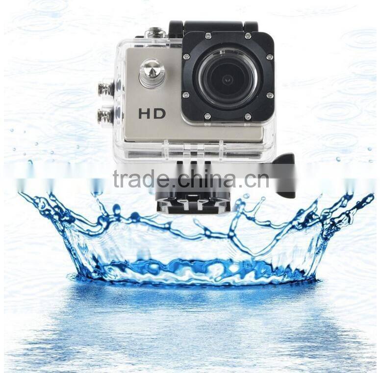 HD Action Camera Wifi 2.0 LTPS LED mini cam recorder marine diving 1080P HD DV style two batteries + monopod