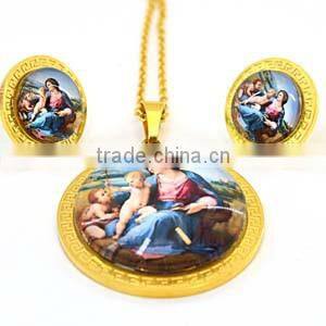 Made in China Virgin Mary stainless steel jewelry gift jewelry sets for mother