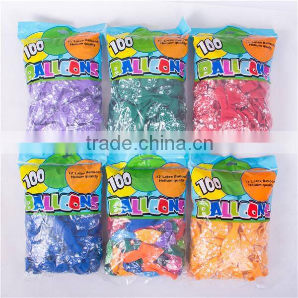 Helium balloon industrial EN71 approved 12'' 3.2g birthday balloon decoration