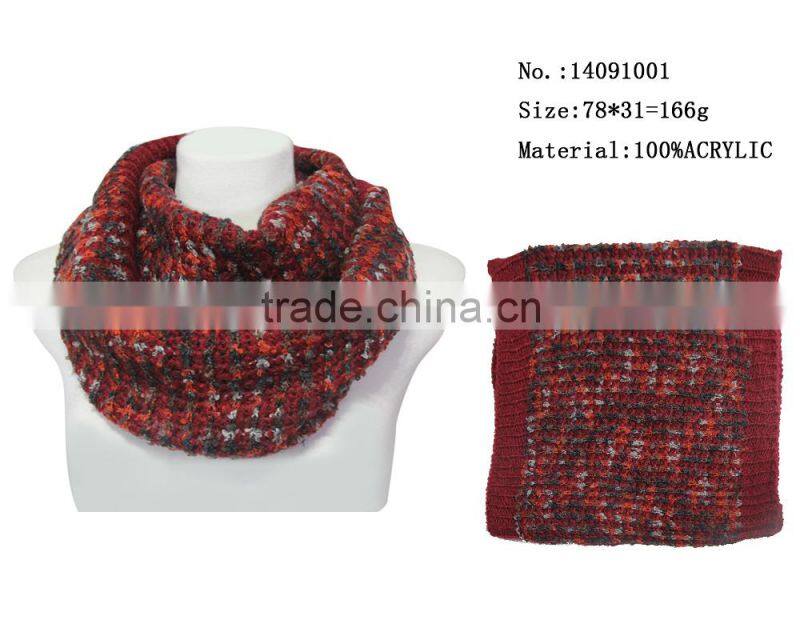 candy color korean girl style winter neck hoops circle loop infinity knitted scarf