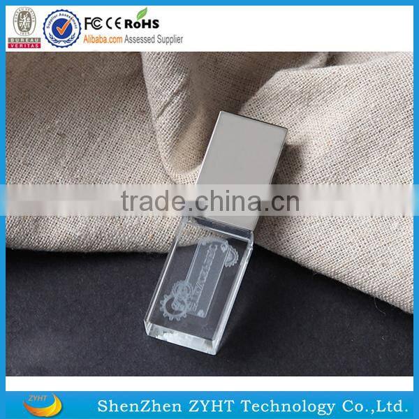 3D engtaving logo Led light usb flash drive