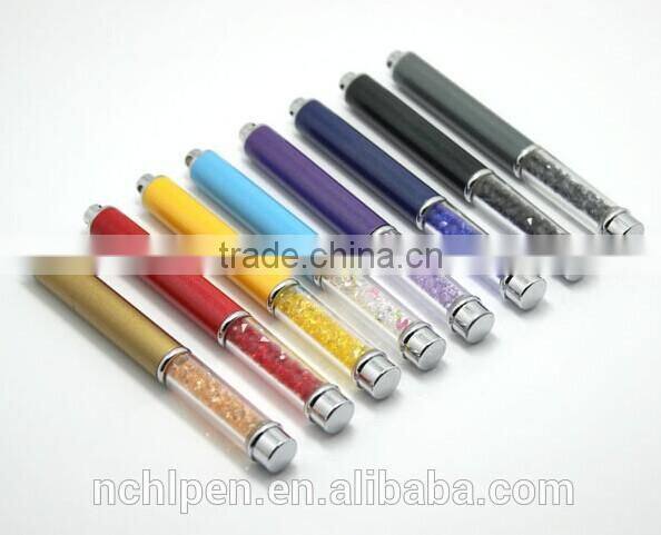 Promotional gift item crystal ballpoint pen with key chain