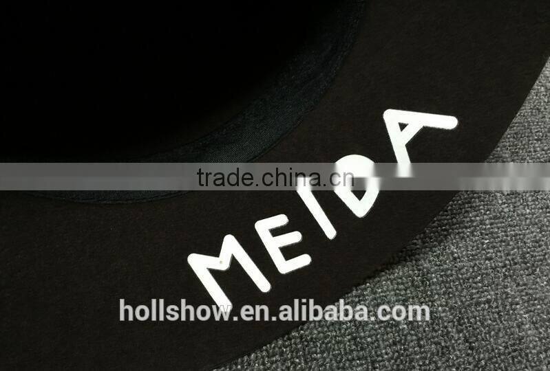 Letter MEIDA Printed Fedora Hats Wholesale Wool Dome Hat Korean Bucket Hat
