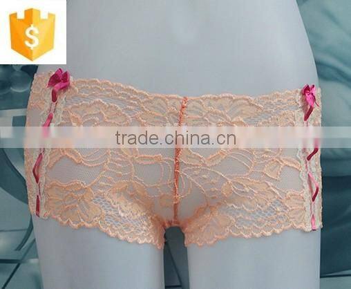 sexy transparent Light color lace belt underwear panty for young girl