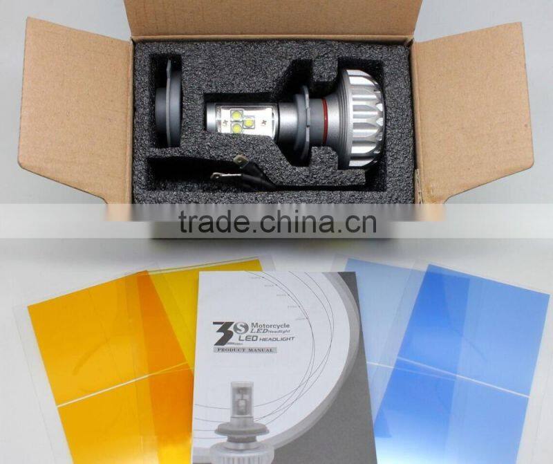 All in one 5 colors changable 3S car led headlight h4 h7 h16 led light bulb h11 9005 9006 for motorcycle
