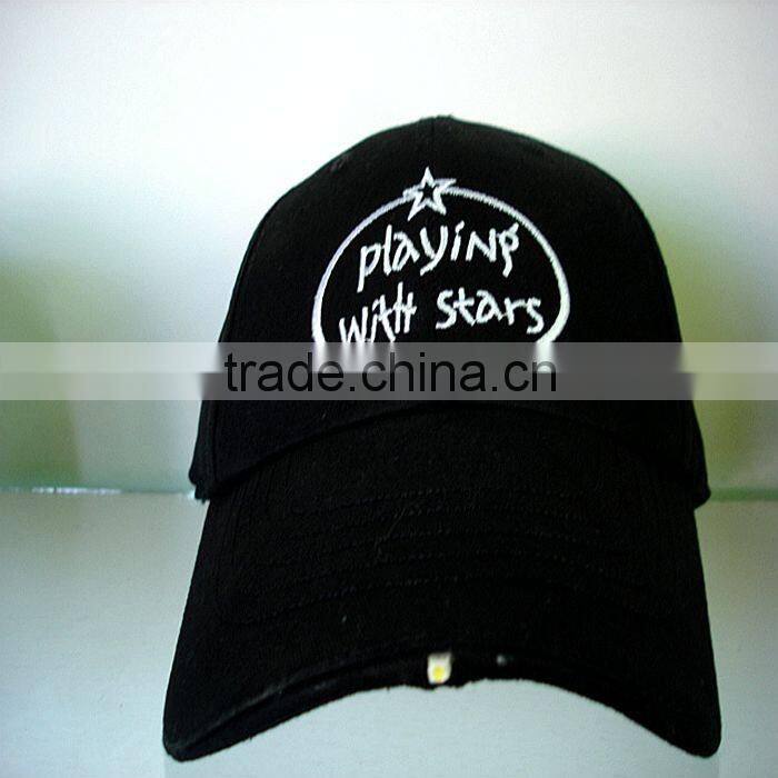 Fashion 6 panel LED light camo baseball caps