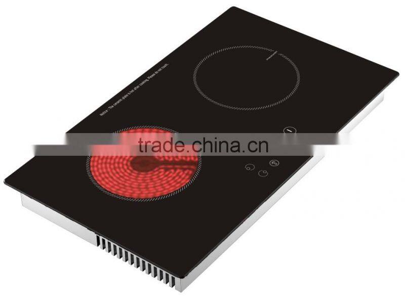 Hybrid induction and radiant ceramic hob, model 8320