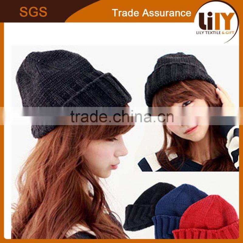 new design hot stylish spire girls knitting hat