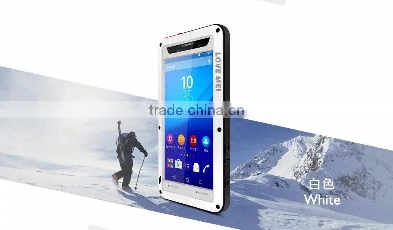 Original Love Mei Waterproof Case For Sony Xperia m5 Shockproof Metal Powerful Gorilla Glass Hybrid Phone Cover Case TB-0151