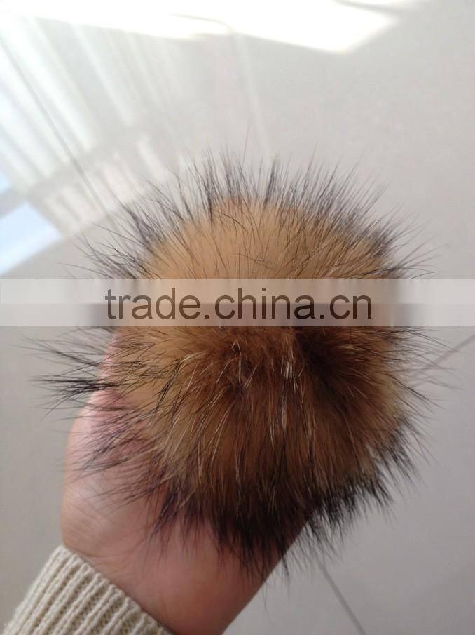 13 cm 15cm BIG POMPON HIGH QUALITY RACCOON FUR BALL