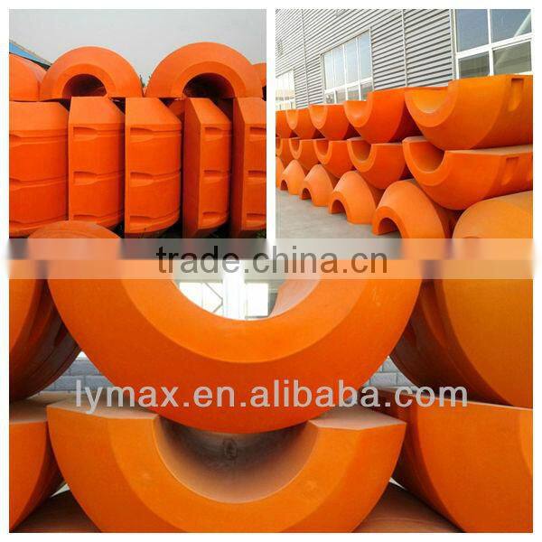 Orange color PU foam filled plastic floating buoy price