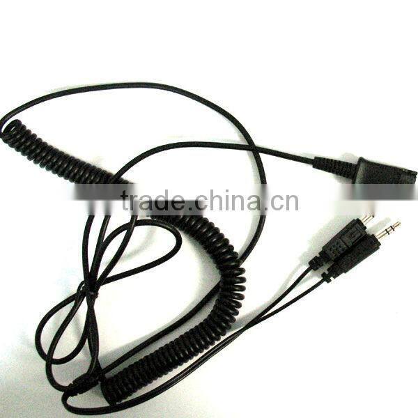 High quality binaural call center headset for PC with double 3.5mm plug HSM-902NPQDJ3.5D