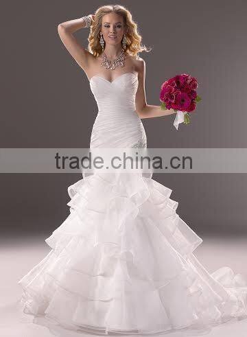 The Most Popular Organza Mermaid Wedding Gown Dress