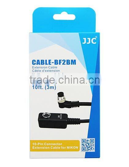 10-Pin Connector Extension Cable JJC CABLE-BF2BM 3M Remote Cord For Nikon