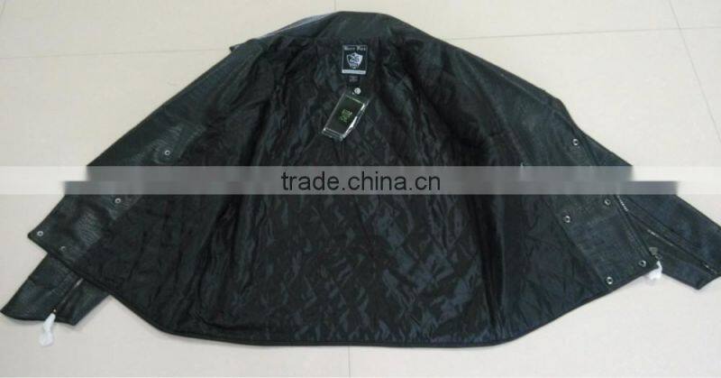 stock custom man pu leather jacket