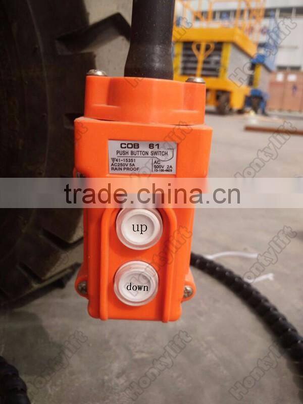 6m hydraulic mobile man scissor lift elevator