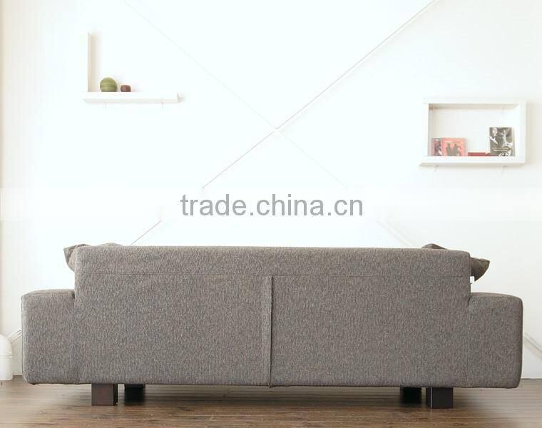 Simple Design Fabric Scatter Back Three Seat Sofa