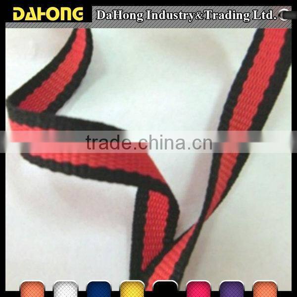 Fashion assorted black and red polyester webbing strap
