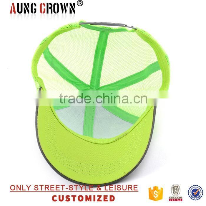 Cheap 6 Panel Mesh Pre-Curved Brim Trucker Hat