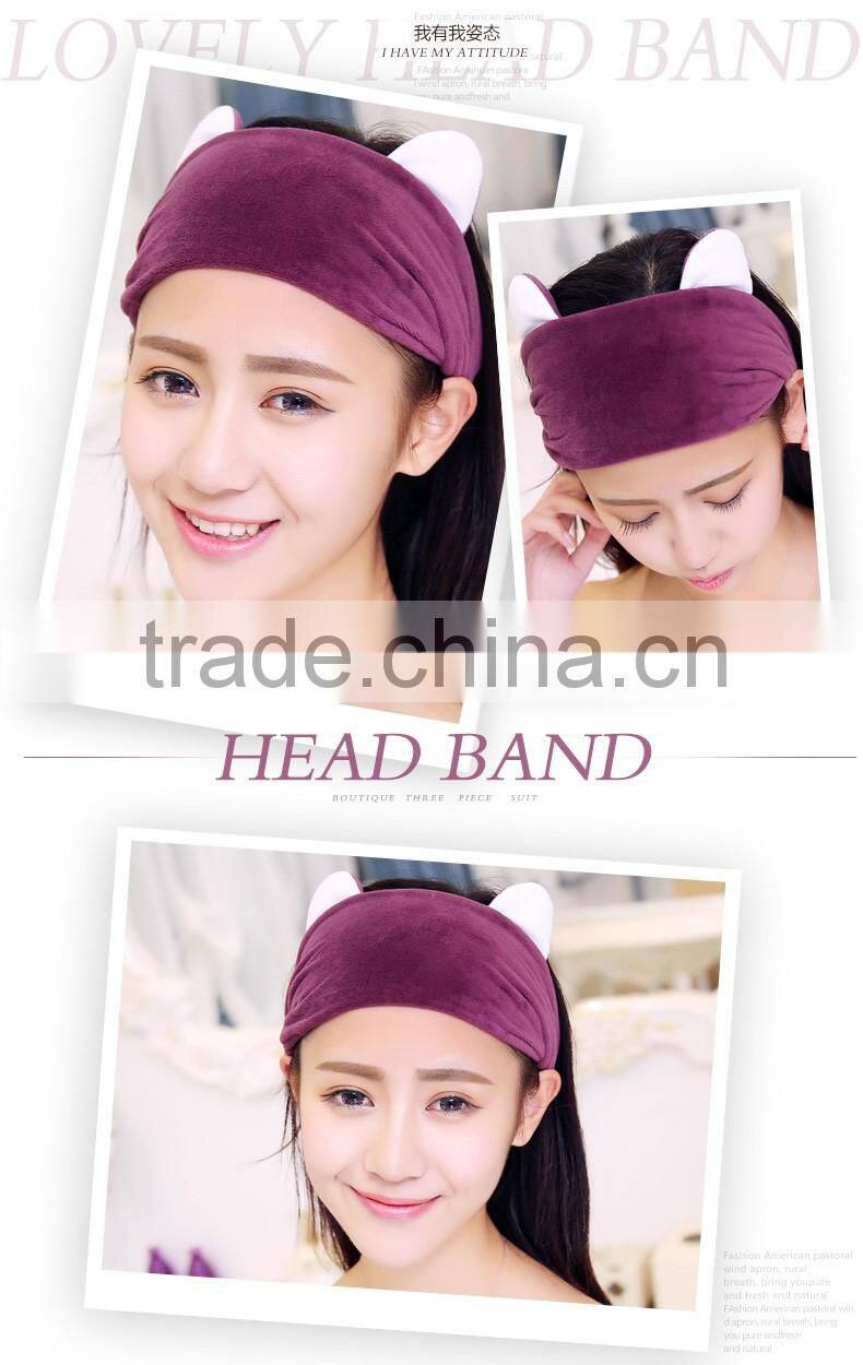 Soft hairband polyester material cute animal headband for girls gift