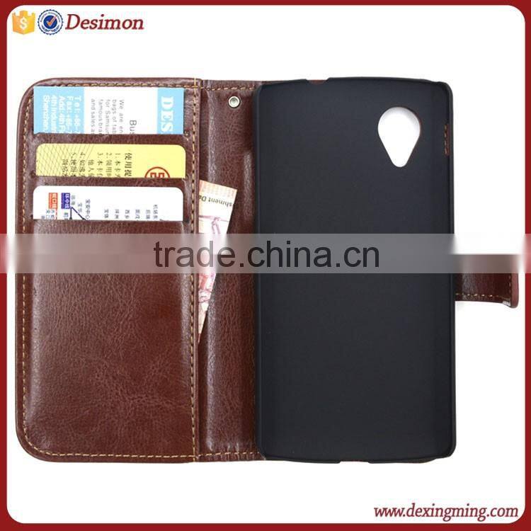 Wholesale new wallet stand custom printed phone case for lg nexus 5