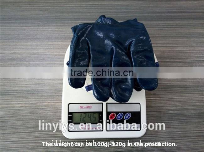 125g 10' nitrile coated work oil resistant safety gloves