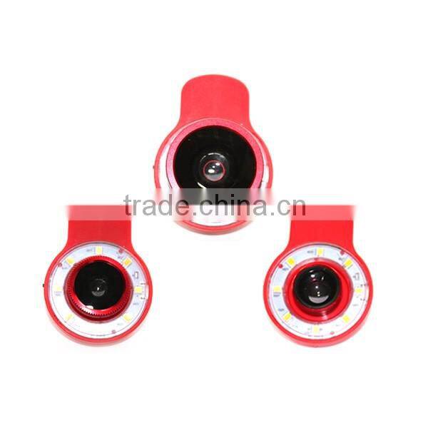 Mobile Phone Led Selfie Flash Light fisheye lens selfie ring light