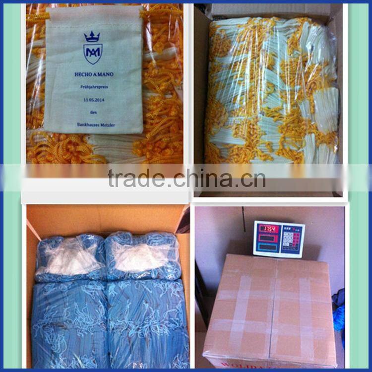 Logo printed cotton jewelry pouch canvas gift bags IN HIGH QUALITY