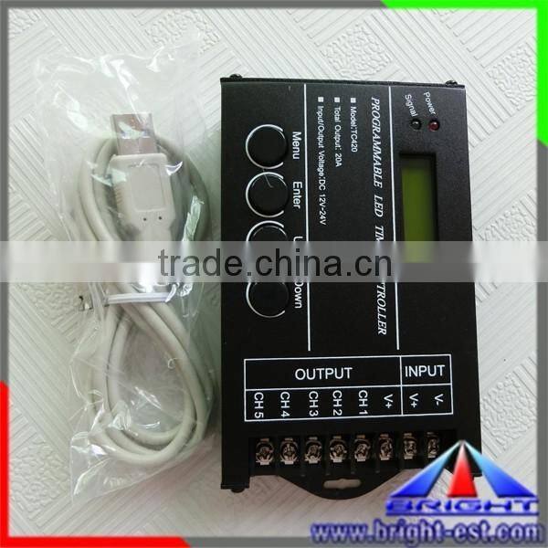 USB port 5 Channel DC12-24V LED Programmable Time controller,LED Controller TC420
