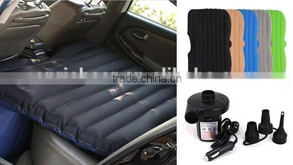 Inflatable Car Back Seat Air Bed Mattress with Pillow Travel Camping Family