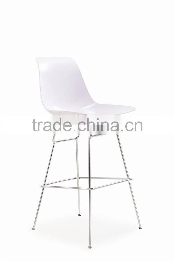 plastic bar stool, metal frame high plastic chair, plastic commercial bar stool high chairs DU-0924H