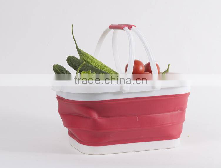 Hot selling Foldable Silicone basket shopping basket