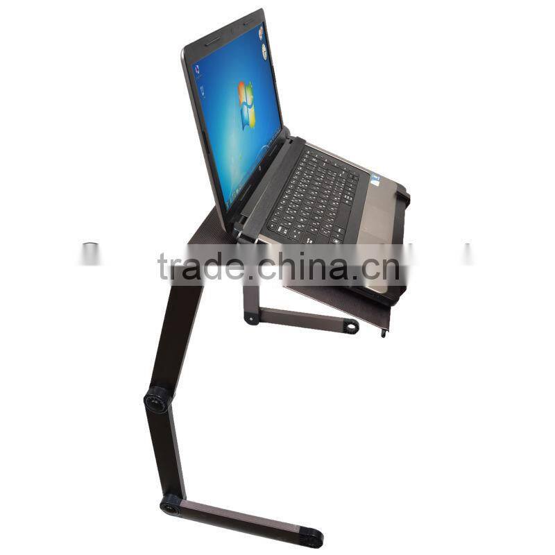 Angle Adjustable Foldable Laptop Notebook Desk Table Fans Stand Portable Bed Tray