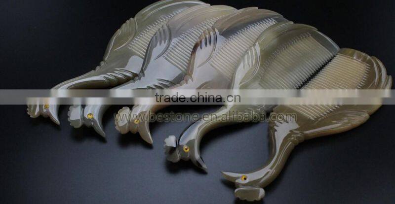 New Design Horn Peacock Hair Comb