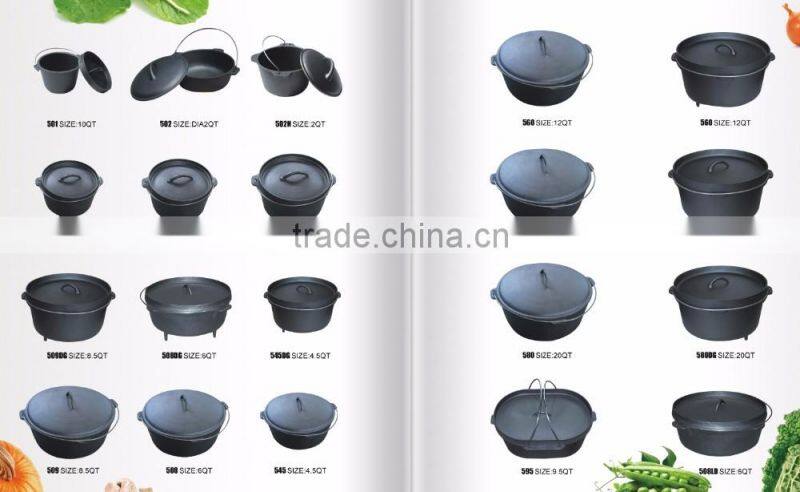 Factory Sale Full size dutch oven Pre-Seasoned Cast Iron dutch oven
