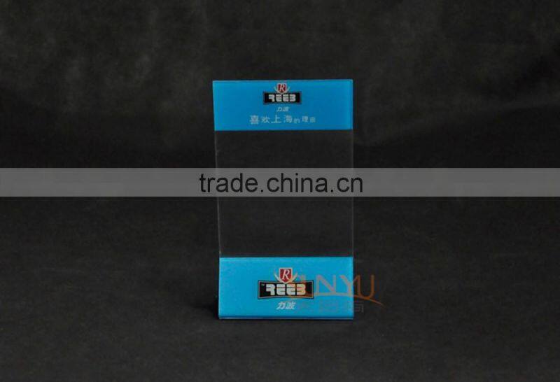 Deluxe Freestanding Crystal Clear Acrylic Table Card Sign Holder / Menu or Ad Display Stand