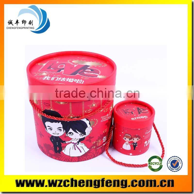 round cardboard cylinder gift box