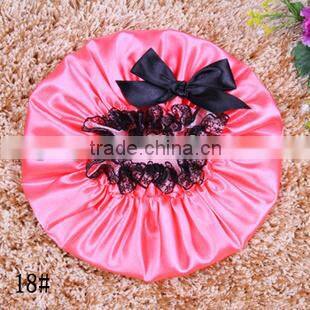 lace bowknot shower bath cap