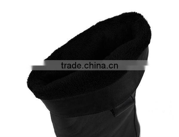 top-quality real leather black women over knee boots