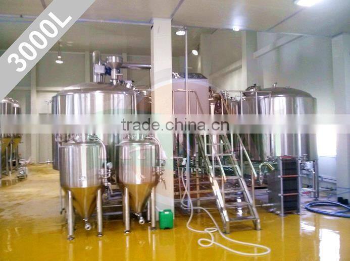3000l microbrewery beer plant for small brewery factory