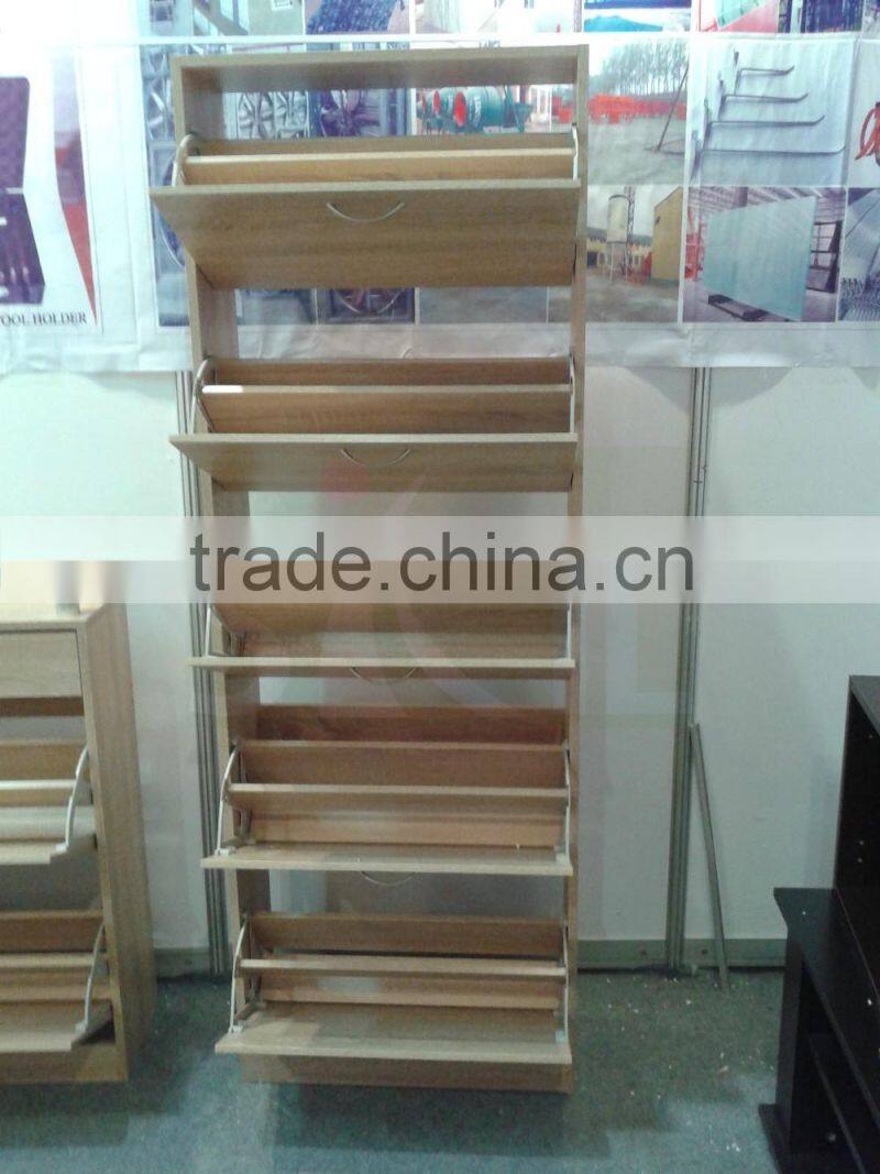 New Style Oak Wooden Shoe Rack Shoe Cabinet Design