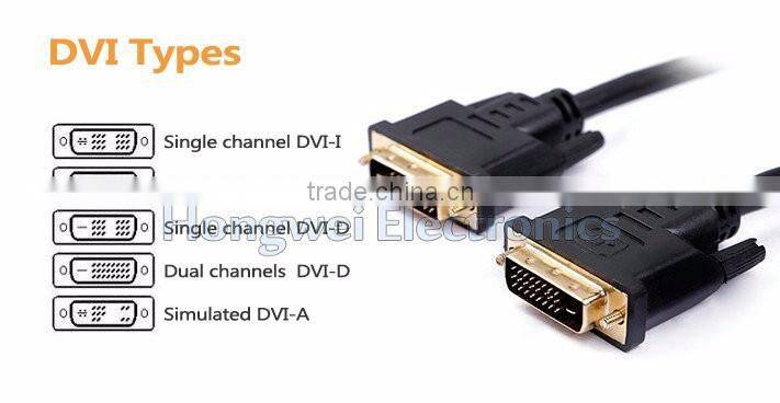 Blue-rays player HDTV digital cables video wire customized gold plated DVI cables