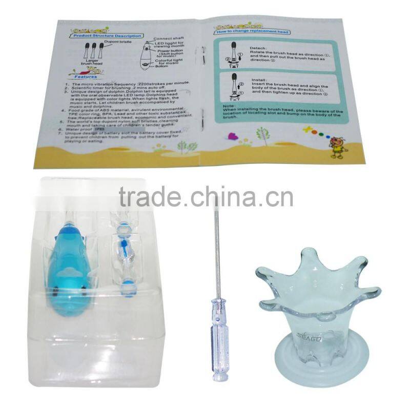 High demand export products LED light musical toothbrush for kids