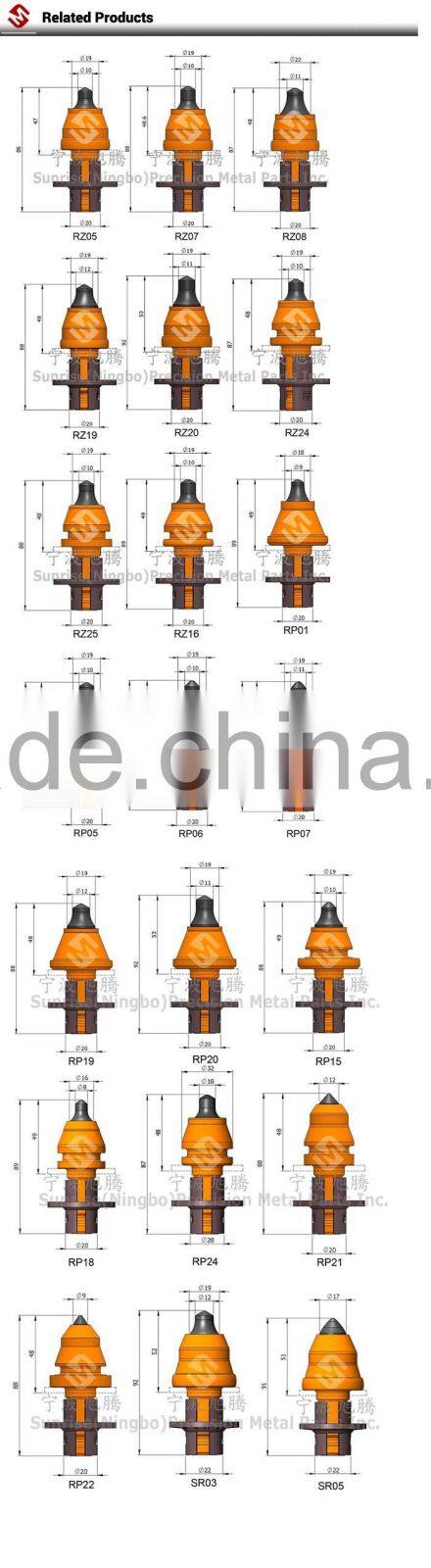 High quality cold recycler planer cutting concrete road milling teeth