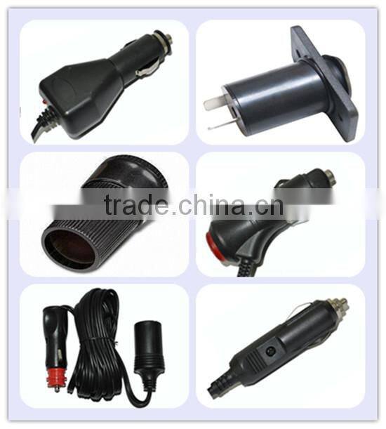 12v car cigarette lighter plug cable with socket