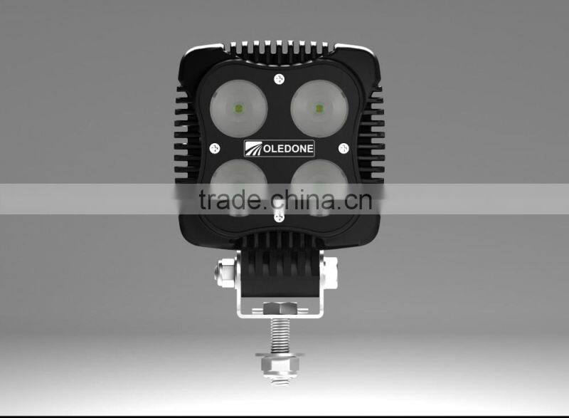Factory direct offer Oledone square 4" 40W volvo excavator construction agricultural mining truck led work light