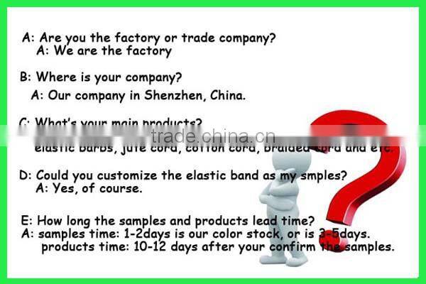 Flat Polyester Eco-friendly Elastic Rope for Clothes