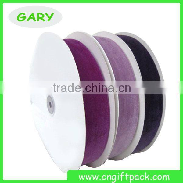 Purple Double Side Velvet Gift Decoration Ribbon 3/8"