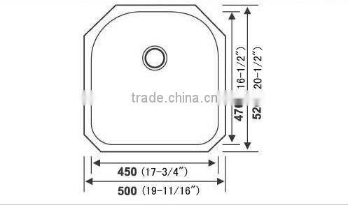 cUPC Single bowl stainless steel sink kitchen unit
